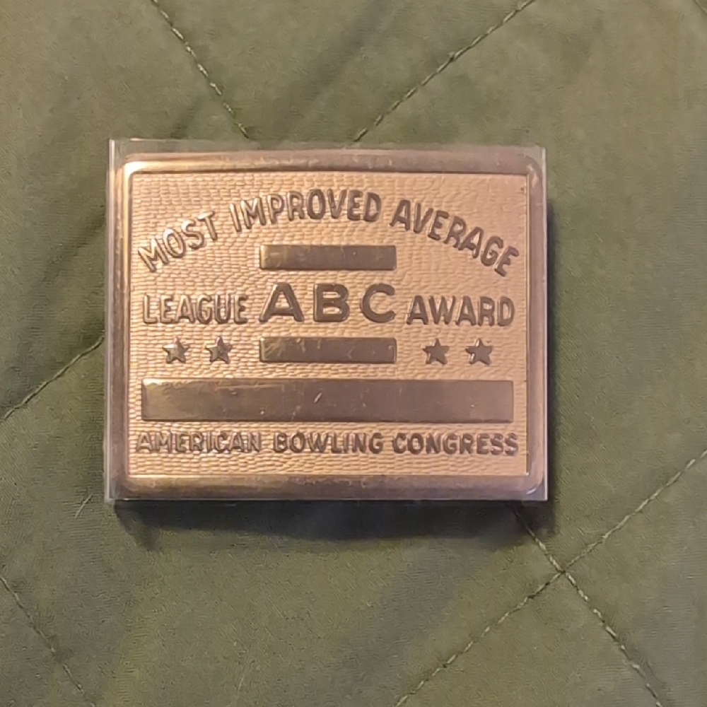 Vintage ABC Bowling Award Belt Buckle – Most Improved Average